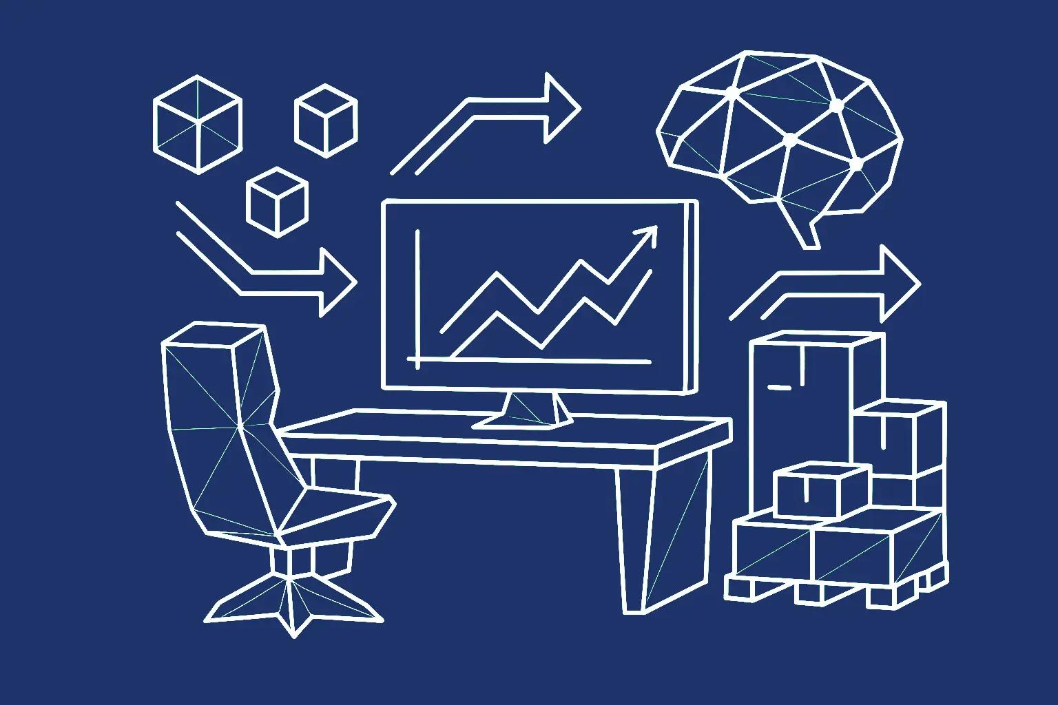 Confidence bands and customer signals in a forecast dashboard