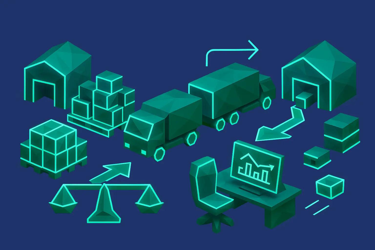 Inventory health heatmap and service-level slider in a dashboard